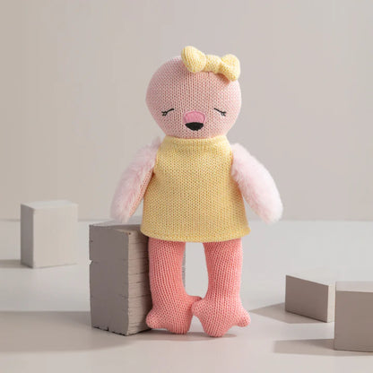 Knitted Cotton Toy - Freya the Flamingo