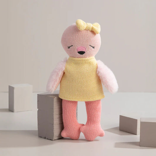 Knitted Cotton Toy - Freya the Flamingo