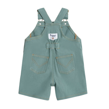 Denim Short Overalls - Green