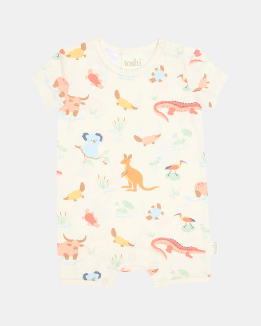 Short Sleeve Onesie Banjo - Kakadu Dawn