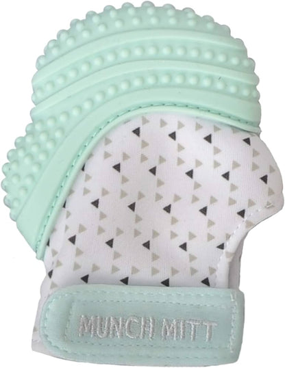 Teething Munch Mitt - Green Triangle
