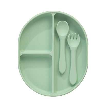 Silicone Feeding Set - Light Sage