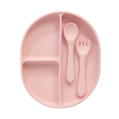 Silicone Feeding Set - Light Pink