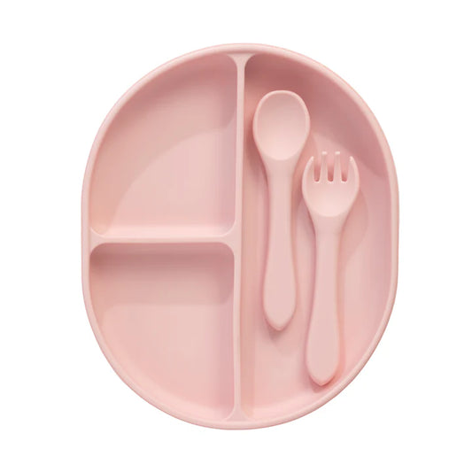 Silicone Feeding Set - Light Pink