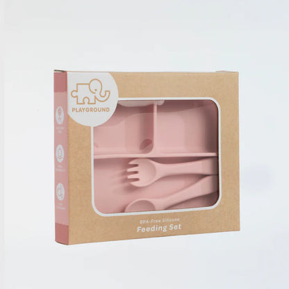 Silicone Feeding Set - Light Pink
