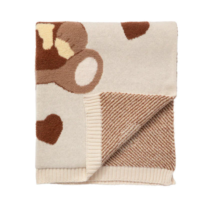 Fluffly Jacquard Blanket - Cuddly Bear