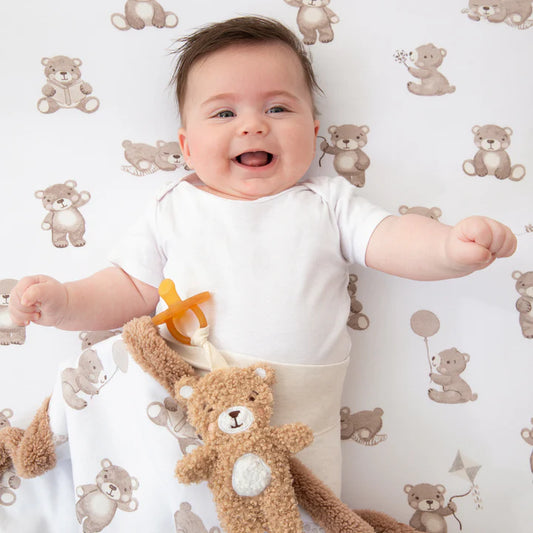 Cuddly Bears Teething Ring & Dummy Chain Gift Set