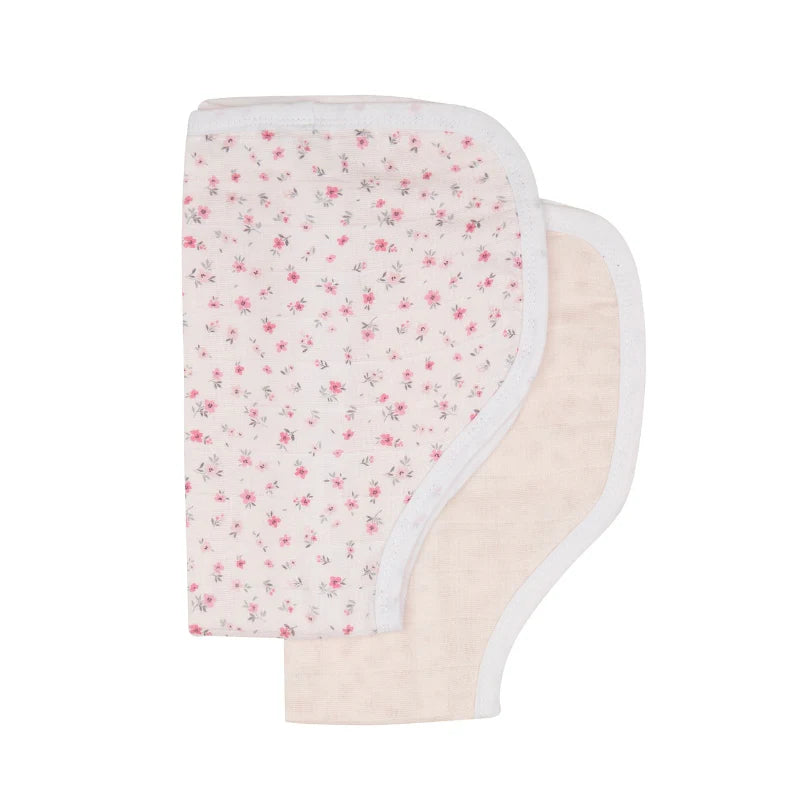 Organic Burp Cloth 2pk - Pink Petals