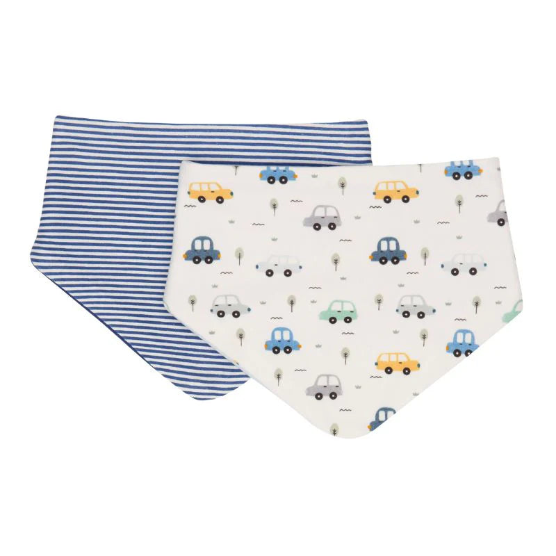 Cotton Bandana Bibs 2pk - Beep Beep
