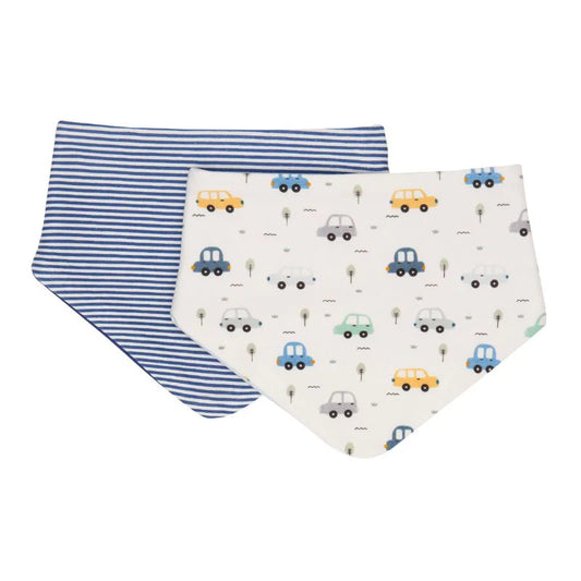 Cotton Bandana Bibs 2pk - Beep Beep