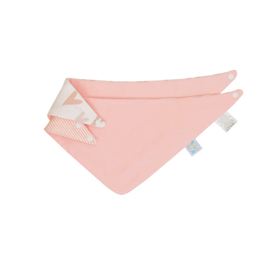 Cotton Bandana Bibs 2pk - Hearts