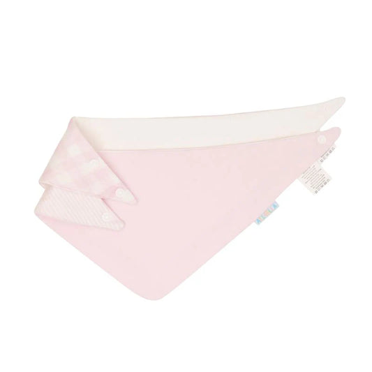 Cotton Bandana Bibs 2pk - Gingham Pink