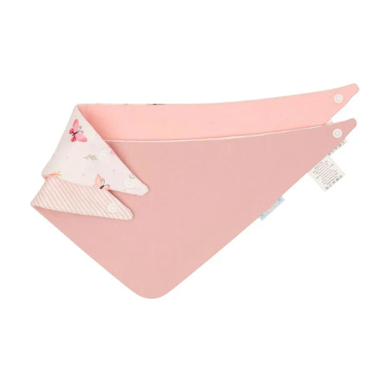Cotton Bandana Bibs 2pk - Sweet Butterflies