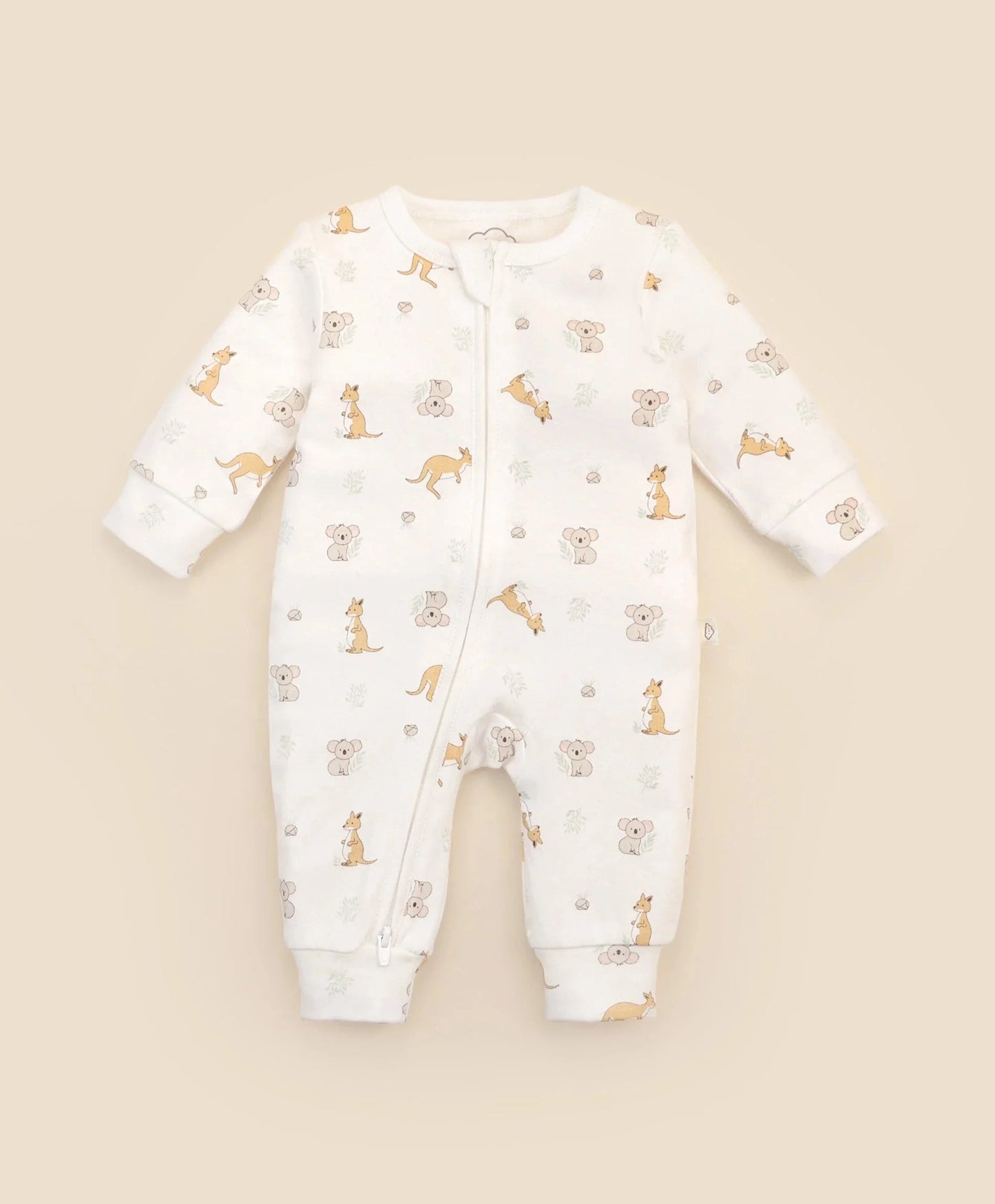 Organic Cotton Growsuit - Kangaroo & Koala