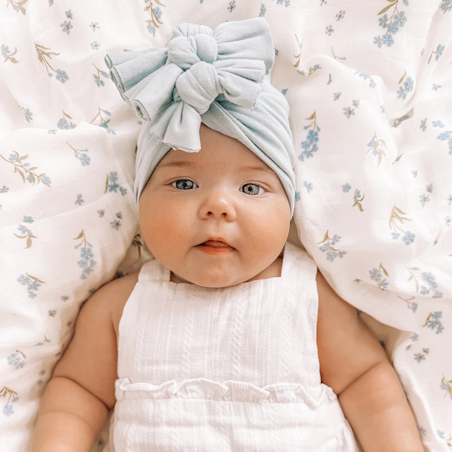 Organic Muslin Wrap Swaddle - Forget Me Not