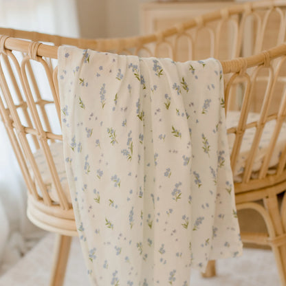 Organic Muslin Wrap Swaddle - Forget Me Not