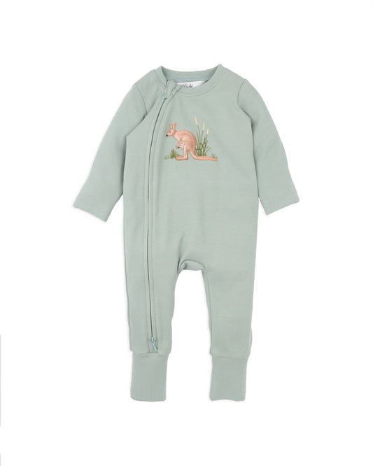 Charlie Kangaroo Organic Zipsuit