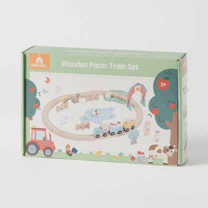 Wooden Farm Fun Train Set