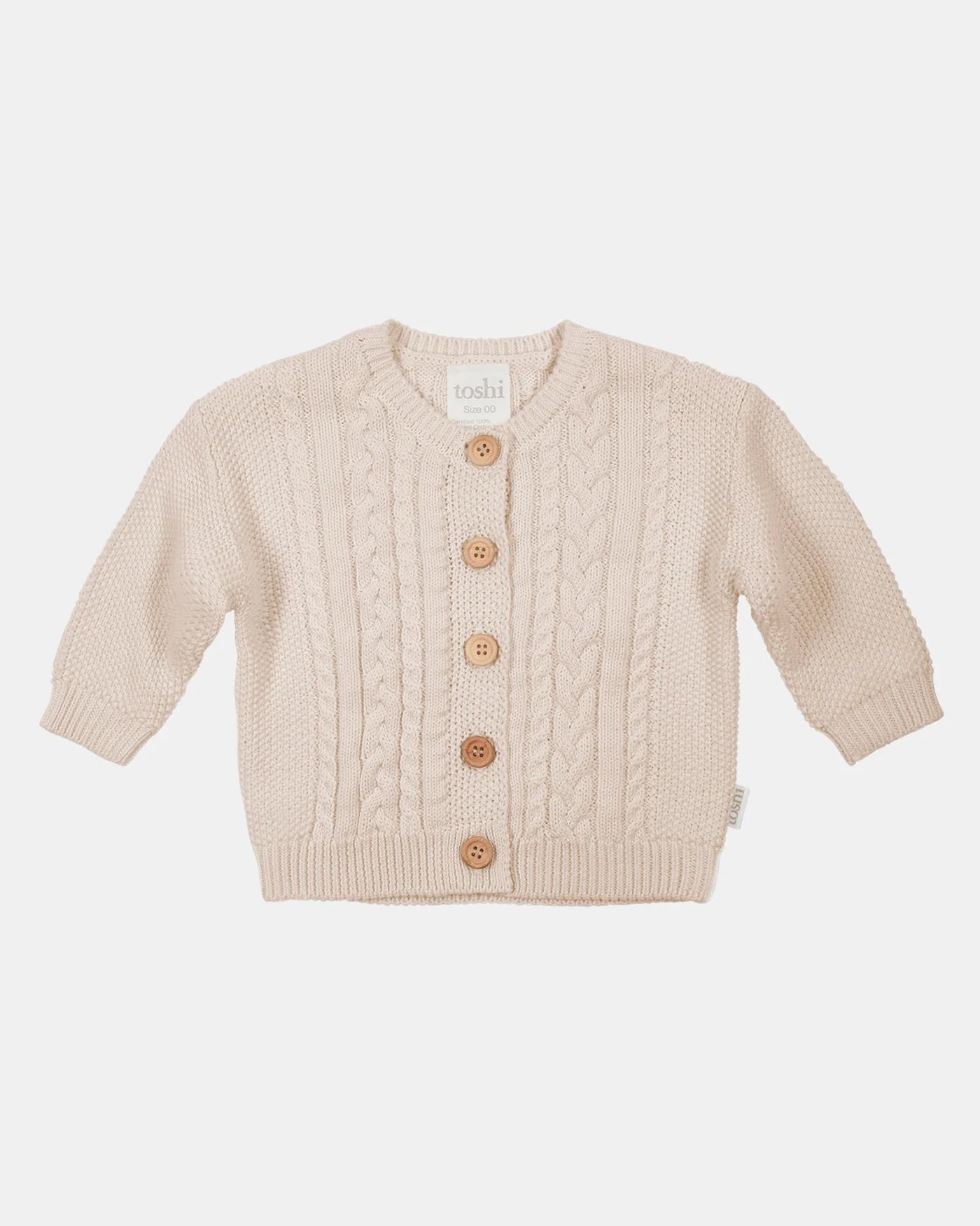 Organic Cardigan Yummy - Oatmeal