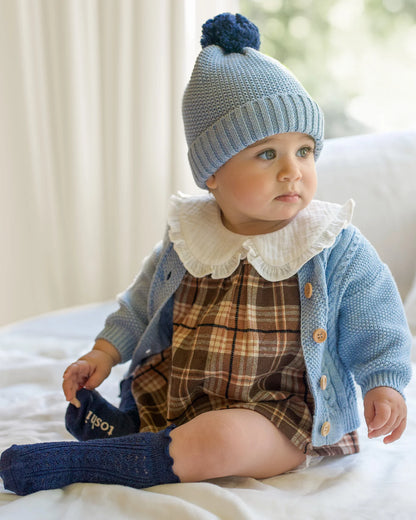 Organic Cardigan Yummy - Bluebell
