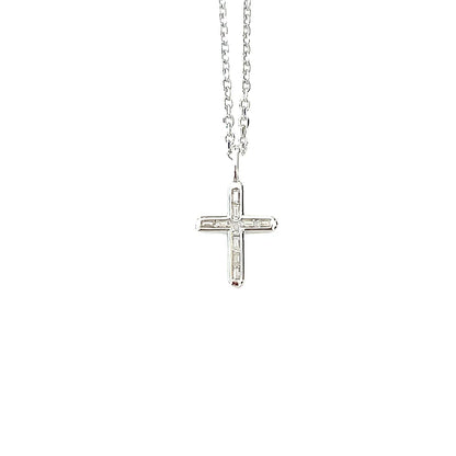 Sacred Beauty - Baguette CZ Cross Necklace