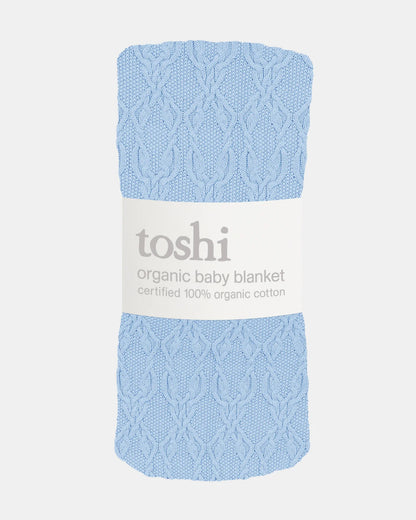 Organic Blanket Bowie - Bluebell
