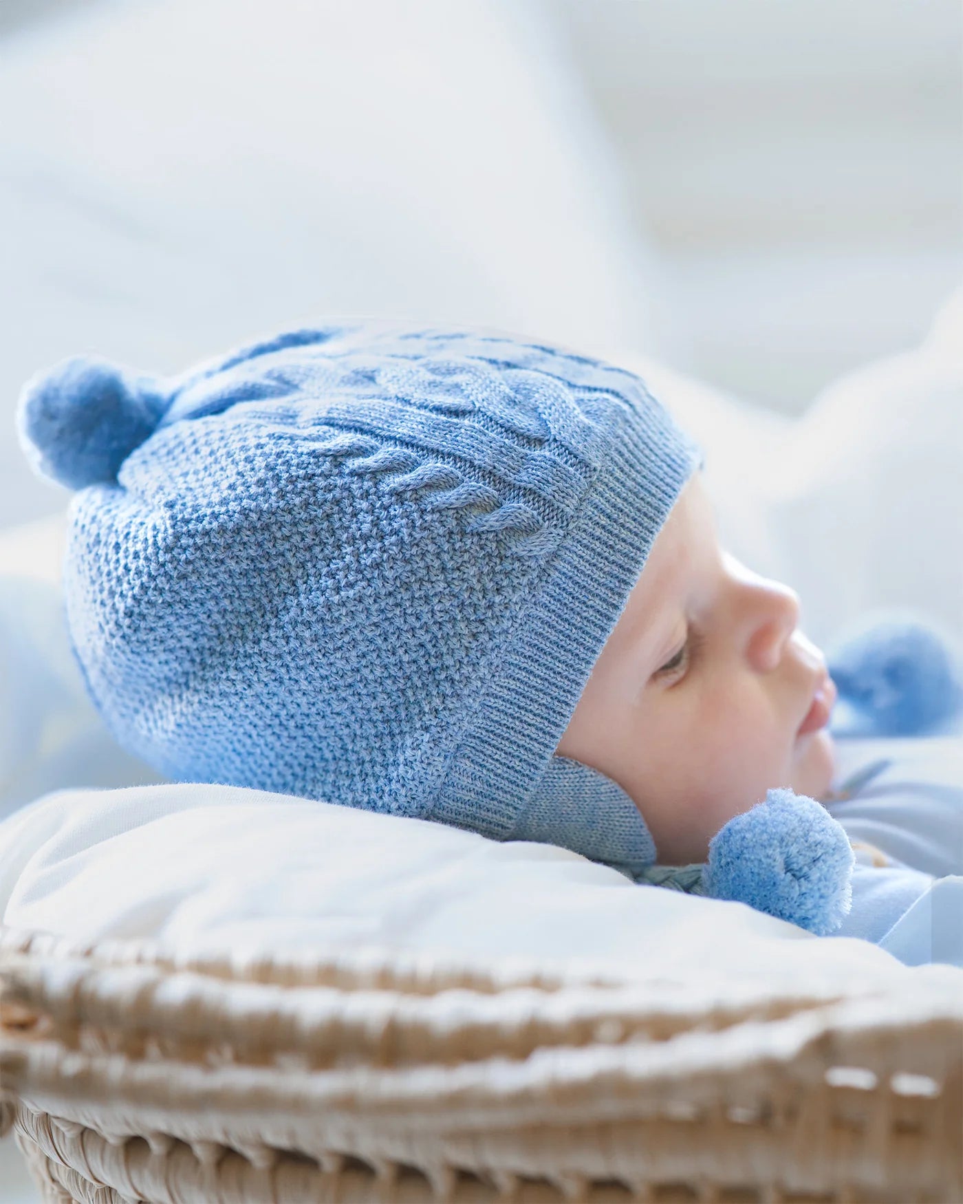 Organic Earmuff Beanie Yummy - Bluebell