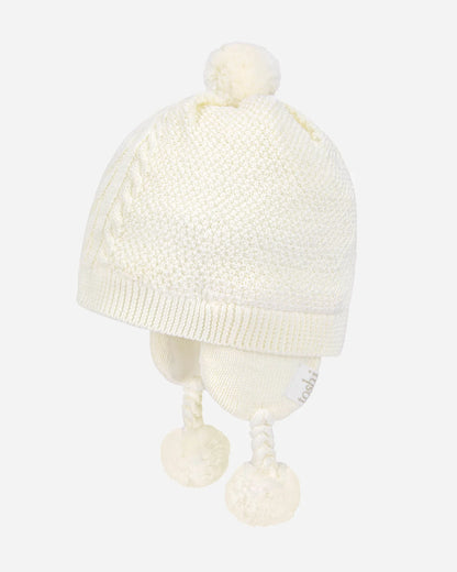 Organic Earmuff Beanie Yummy - Cream