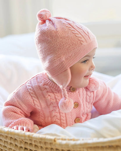 Organic Earmuff Beanie Yummy - Misty Rose
