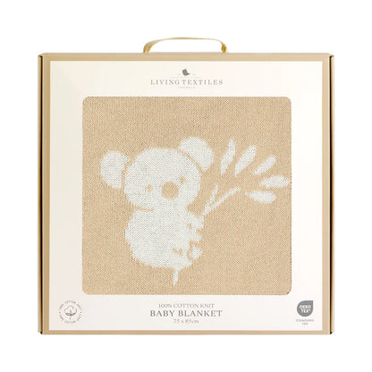 Knitted pram blanket - Australiana