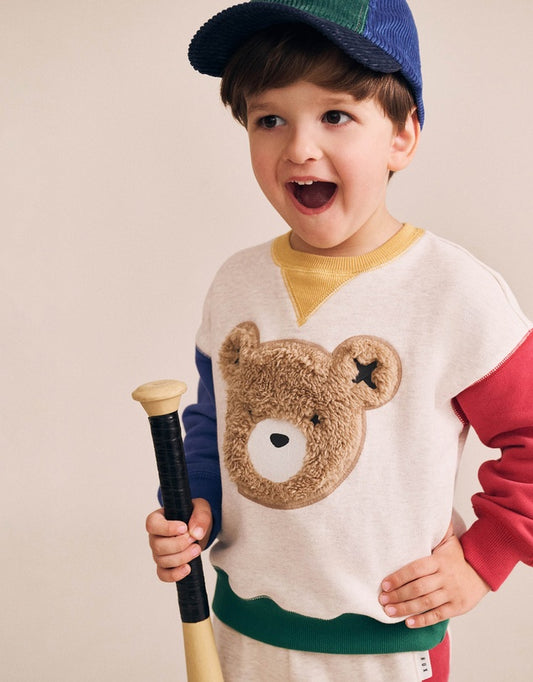 Furry Huxbear Colour Block Sweatshirt