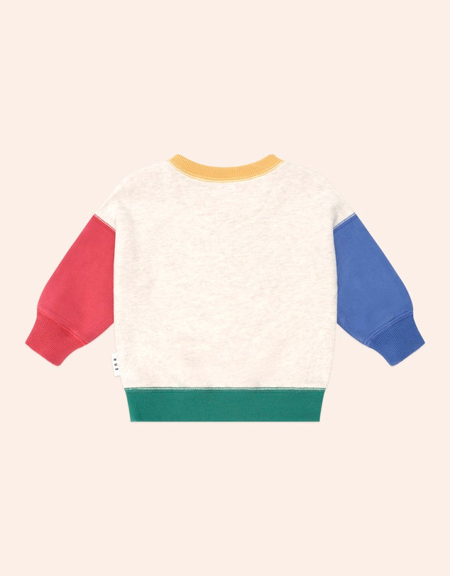 Furry Huxbear Colour Block Sweatshirt