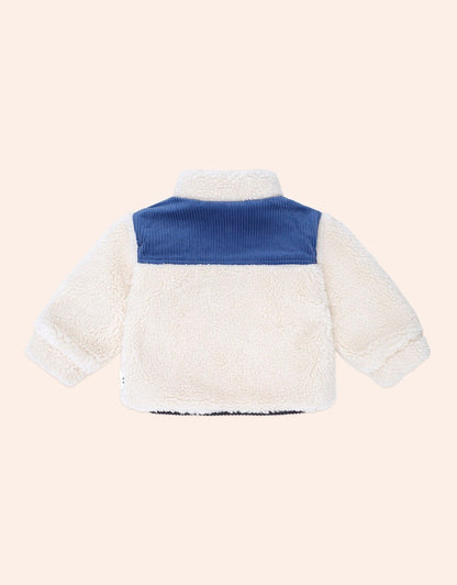 Patches Cord Sherpa Jacket - Cobalt