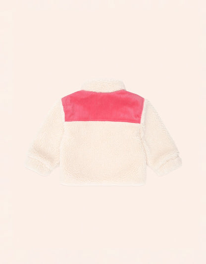 Sherpa Cord Patches Jacket - Cherry