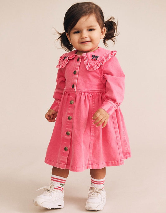 Vintage Cherry Collar Dress - Cherry