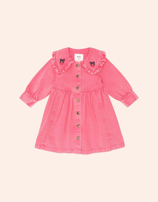 Vintage Cherry Collar Dress - Cherry