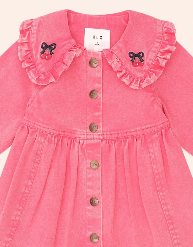Vintage Cherry Collar Dress - Cherry