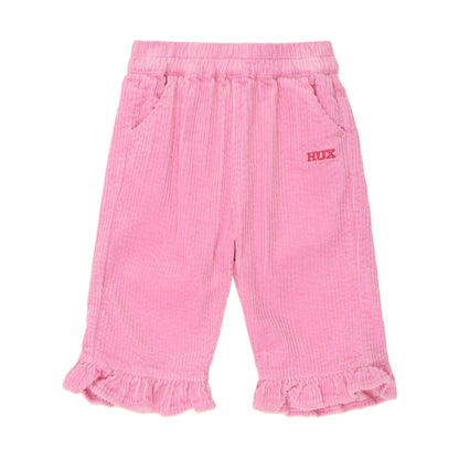 Cord Frill Hem Pant - Strawberry