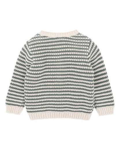 Otto Stripe Organic Knitted Cardigan