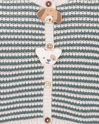 Otto Stripe Organic Knitted Cardigan