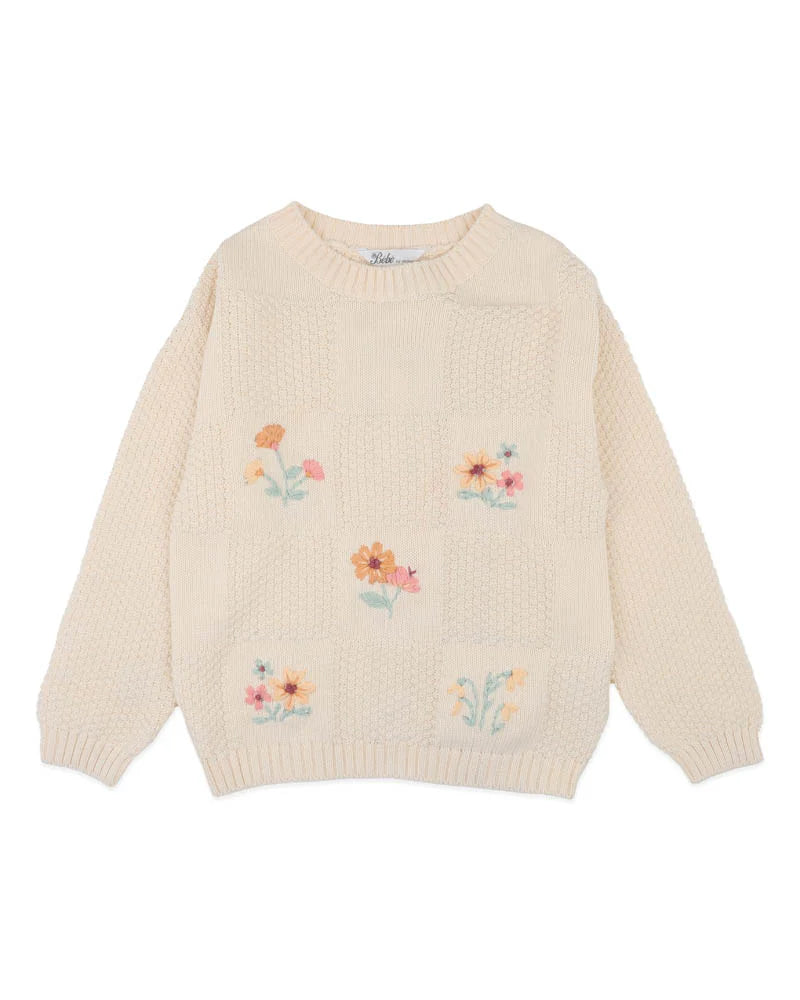 Fern Hand Embr. Organic Knitted Jumper