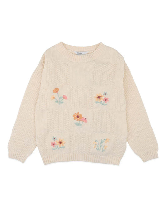 Fern Hand Embr. Organic Knitted Jumper