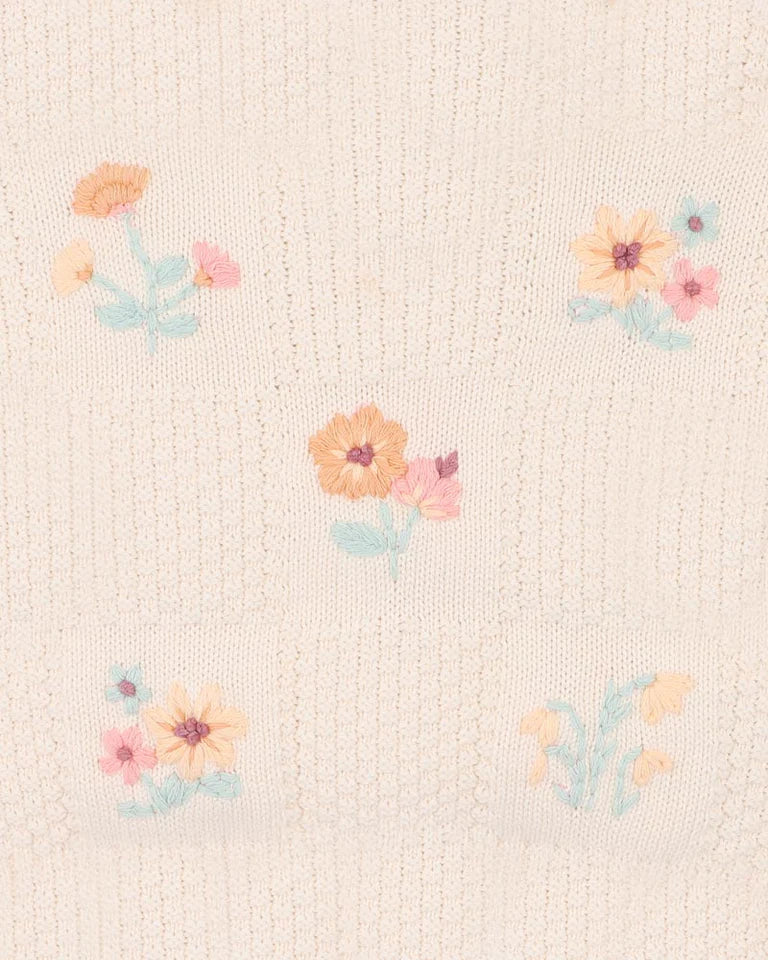 Fern Hand Embr. Organic Knitted Jumper