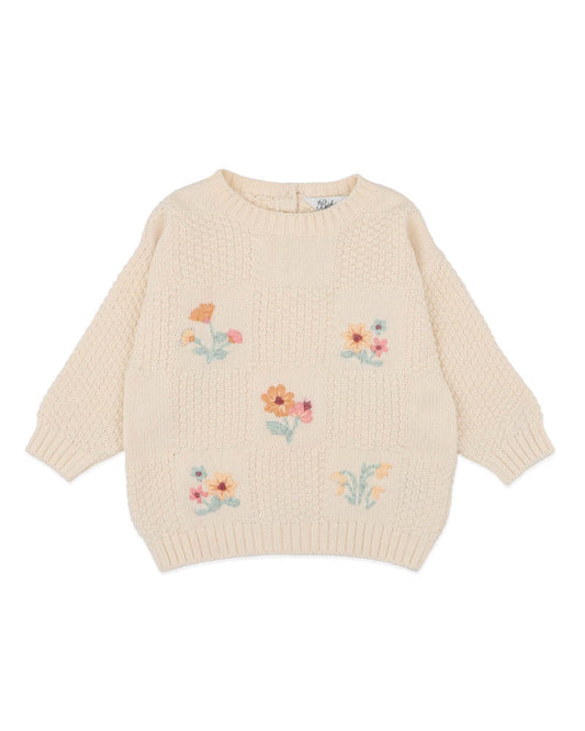Mini Fern Hand Embr. Organic Knitted Jumper