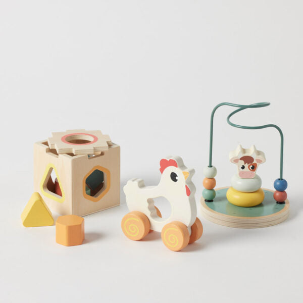 3 in 1 Animals Wooden Toy Trio Set