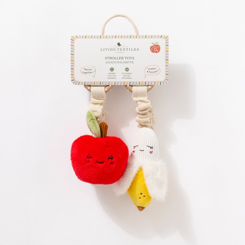 Stroller Toys 2pk - Apple & Banana
