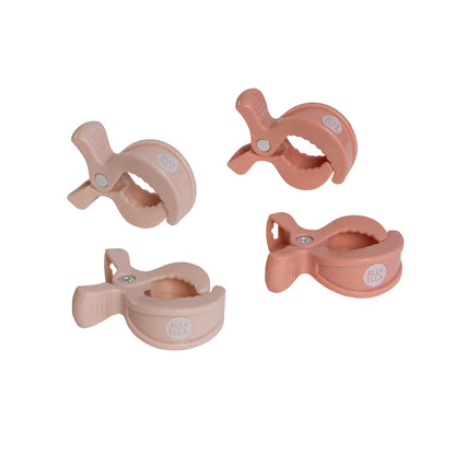 Pram Pegs 4pk - Cream & Peach