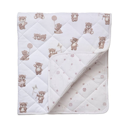 Quilted Cot Comforter - Cuddly Bear