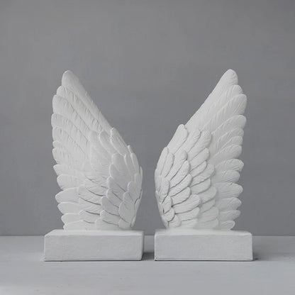 Wings Bookends Set - White