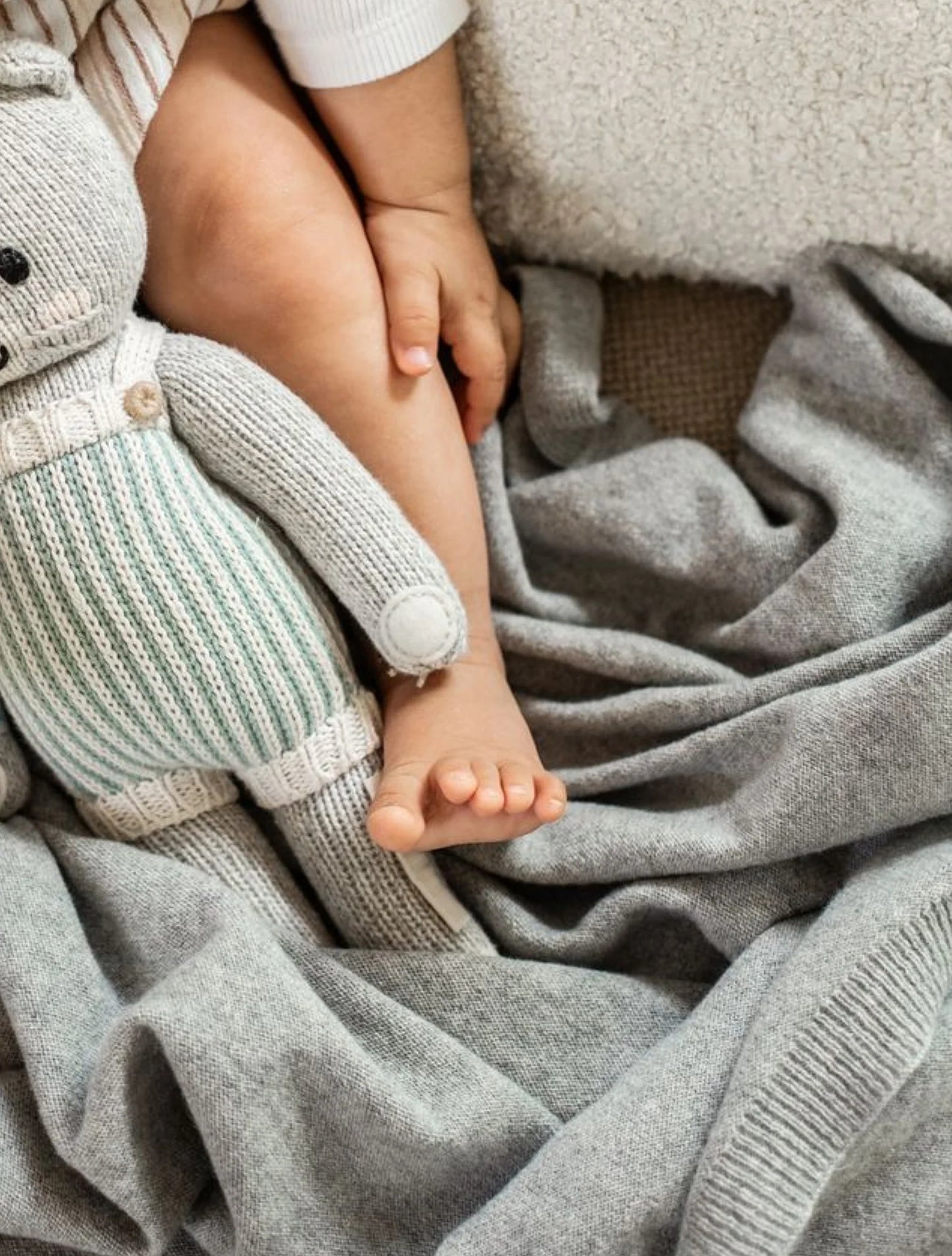 Raji Cashmere Blanket - Grey